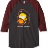 Homer Simpson Cerveza O Muerte Grey Brown RaglanT shirts