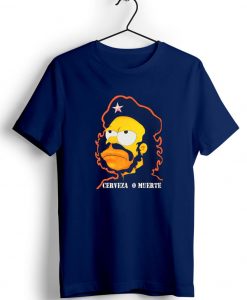 Homer Simpson Cerveza O MuerteBlue Navy T shirts