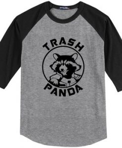 Rocket Raccoon Trash Panda Grey Black Raglan T shirts