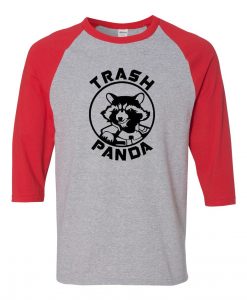 Rocket Raccoon Trash Panda Grey Red Raglan T shirts