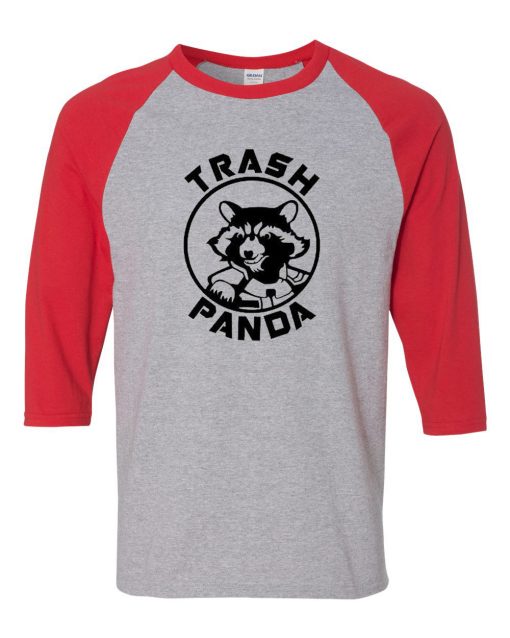 Rocket Raccoon Trash Panda Grey Red Raglan T shirts