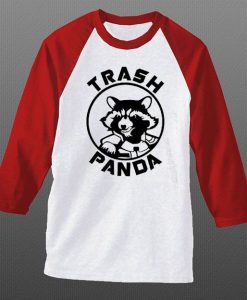 Rocket Raccoon Trash Panda White Red Raglan T shirts