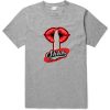 Shhh Lips Girls Grey T shirts