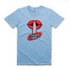 Shhh Lips Girls Light Blue T shirts