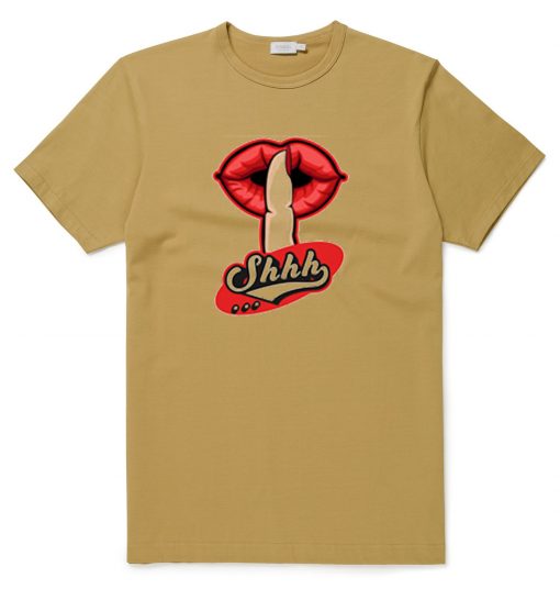 Shhh Lips Girls Light Brown T shirts