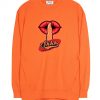 Shhh Lips Girls Orange Sweatshirts