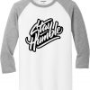 Stay Humblee White Grey Raglan T shirts