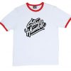 Stay Humblee White Ringer Red T shirts