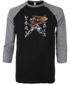 Try Burning Gundam Black Grey Raglan Tshirt