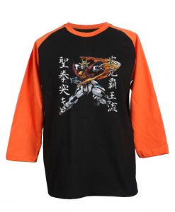 Try Burning Gundam Black Orange Raglan Tshirt