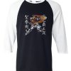 Try Burning Gundam Black White Raglan Tshirt