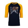 Try Burning Gundam Black Yellow Raglan Tshirt