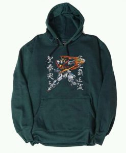 Try Burning Gundam Green Hoodie