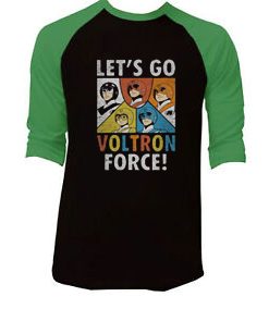 Voltron Force Black Green Raglan T-Shirt