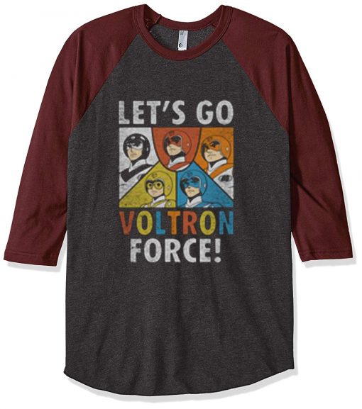 Voltron Force Black Grey Brown Raglan T-Shirt