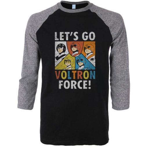 Voltron Force Black Grey Raglan T-Shirt