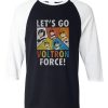 Voltron Force Black White Raglan T-Shirt