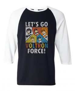 Voltron Force Black White Raglan T-Shirt