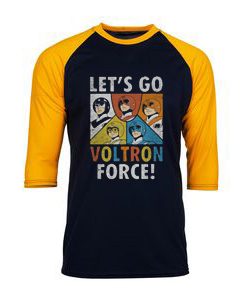 Voltron Force Black Yellow Raglan T-Shirt