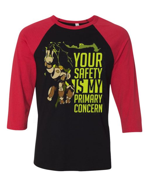 Your Safety Is My Primary Concern Orisa Overwatch Black Red Raglan T shirts