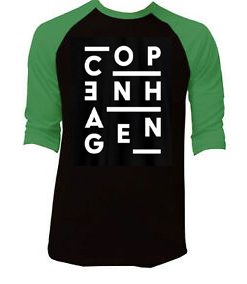 Copenhagen Black Green Raglan T Shirts