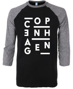 Copenhagen Black Grey Raglan T Shirts