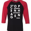 Copenhagen Black Red Raglan T Shirts