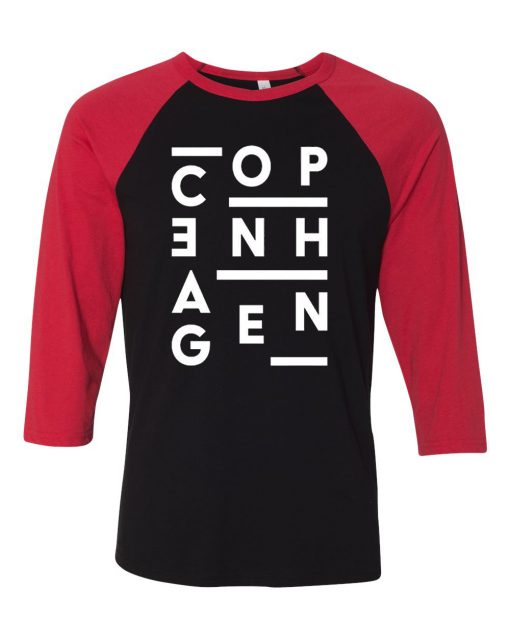 Copenhagen Black Red Raglan T Shirts