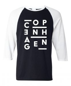 Copenhagen Black White Raglan T Shirts