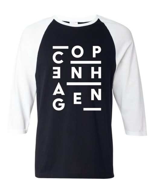 Copenhagen Black White Raglan T Shirts