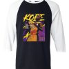 Kobe Bryant 24 Lakers Black White RaglanT shirts