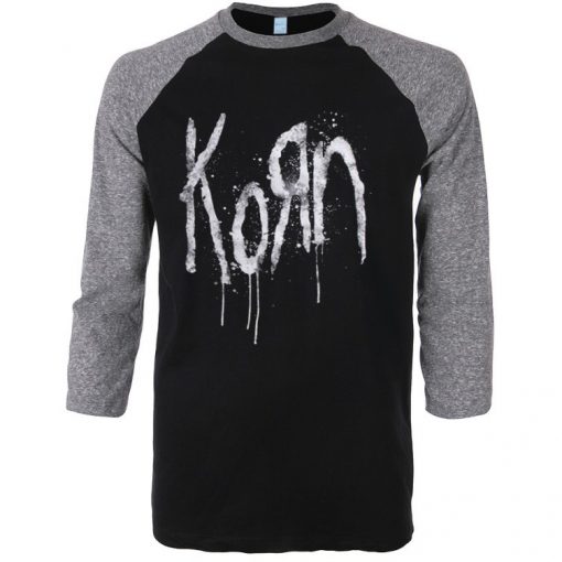 Korn Still A Freak Black Grey Raglan T shirts