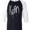 Korn Still A Freak Black White Raglan T shirts