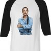 Sade Blue Wihte Black Raglan T shirts