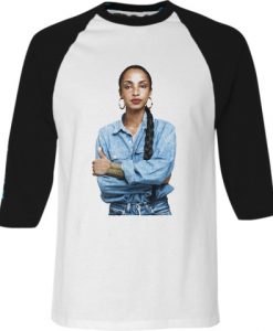 Sade Blue Wihte Black Raglan T shirts