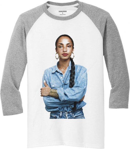 Sade Blue Wihte Grey Raglan T shirts