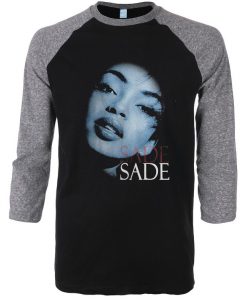 Sade Women And Men Black Grey Raglan T shirts