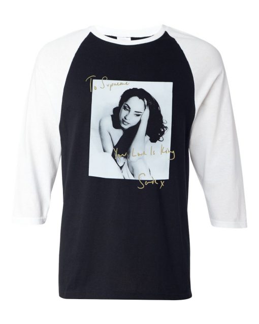 Supreme Sade Black Whhite Raglan T shirts