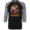 Tim Curry Horror Movies Mashup Hollywood Retro Black Grey Raglan T shirts