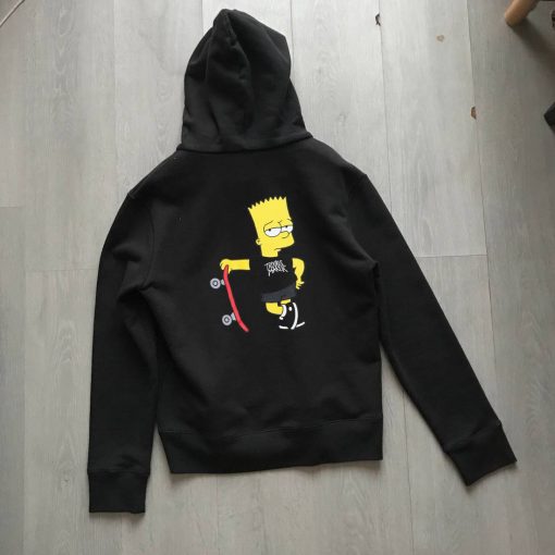 Trouble Maker The Simpsons Black Back Hoodie