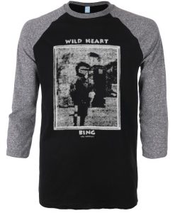 Wild Heart Black Grey Raglan T shirts