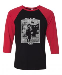 Wild Heart Black Red Raglan T shirts