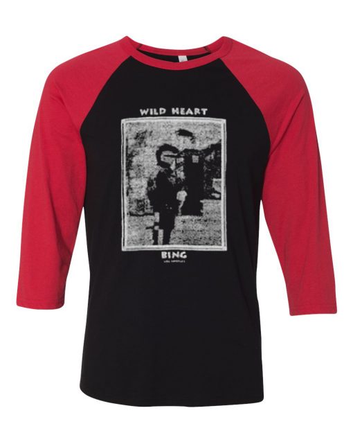 Wild Heart Black Red Raglan T shirts