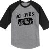 Archievers Are Born In December Grey Black Raglan T shirts