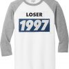 Looser Youth 1997 White Grey Raglan T shirts