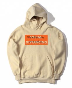 Social Distancing We Will Survive Cream Hoodie