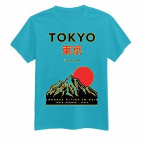 Tokyo Japan Mountain Fuji Blue Sky T shirts