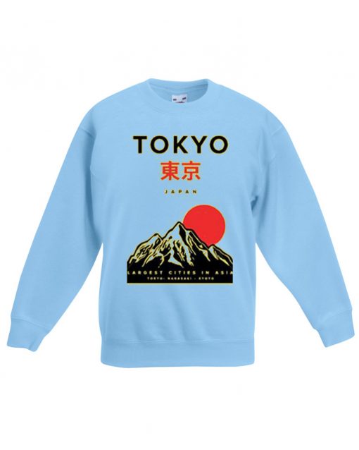 Tokyo Japan Mountain Fuji Blue Sky Sweatshirts