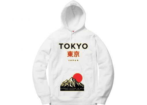 Tokyo Japan Mountain Fuji White Hoodie