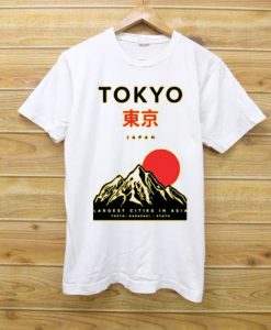 Tokyo Japan Mountain Fuji White T shirts